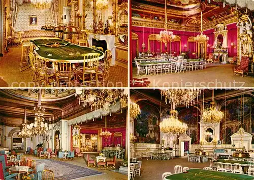 AK / Ansichtskarte Casino Spielbank Baden Baden Saal Pompadour Roter Saal Gruener Saal Kat. Spiel