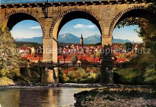 AK / Ansichtskarte Traunstein Oberbayern Viadukt Hochfelln Hochgern Kat. Traunstein