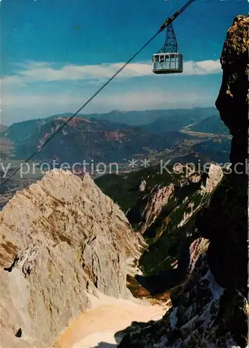 AK / Ansichtskarte Seilbahn Bayerische Zugspitzbahn Waxenstein Hoellental Isartal Kat. Bahnen