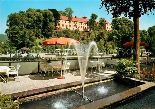 AK / Ansichtskarte Bad Iburg Schlossblick Wasserfontaine Kat. Bad Iburg