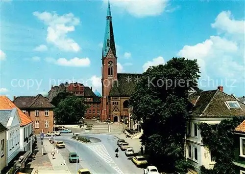 Marne Holstein Kirche Ortsansicht Kat. Marne