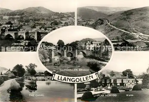 AK / Ansichtskarte Llangollen Horseshoe pass Plas newydd Canal  Kat. Denbighshire