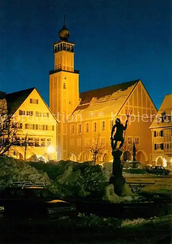 AK / Ansichtskarte Freudenstadt Winteraufnahme Nachtaufnahme Marktplatz Kat. Freudenstadt