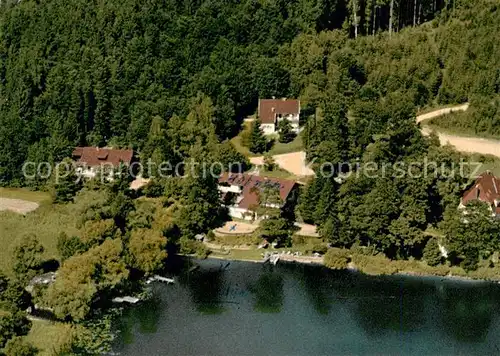 AK / Ansichtskarte Laufen Salzach Pension Muelherr Haus am See Fliegeraufnahme Kat. Laufen