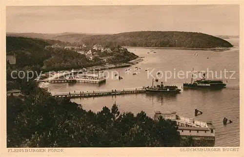 AK / Ansichtskarte Flensburg Foerde mit Gluecksburger Bucht Kat. Flensburg