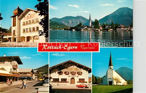 AK / Ansichtskarte Rottach Egern Am Tegernsee Rathaus Post Kat. Rottach Egern