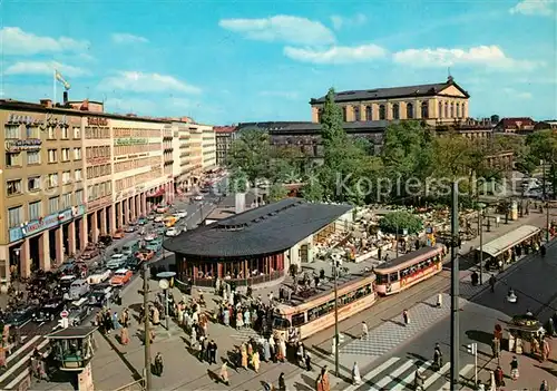 AK / Ansichtskarte Strassenbahn Hannover Cafe am Kroepcke Opernhaus  Kat. Strassenbahn