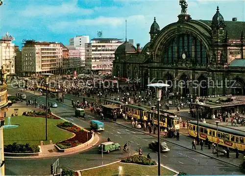 AK / Ansichtskarte Strassenbahn Frankfurt am Main Hauptbahnhof Kat. Strassenbahn