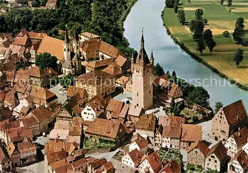 AK / Ansichtskarte Bad Wimpfen Altstadt Blauer Turm Steinhaus Stadtkirche Neckar Fliegeraufnahme Kat. Bad Wimpfen