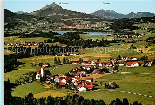 AK / Ansichtskarte Maria Rain Allgaeu Fliegeraufnahme mit Gruentensee Kat. Mittelberg Oy