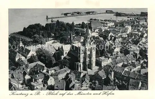 AK / Ansichtskarte Konstanz Bodensee Muenster Hafen Kat. Konstanz