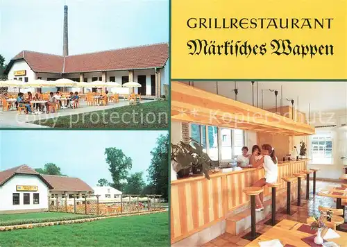 AK / Ansichtskarte Dannenwalde Gransee Grillrestaurant Maerkisches Wappen Kat. Gransee