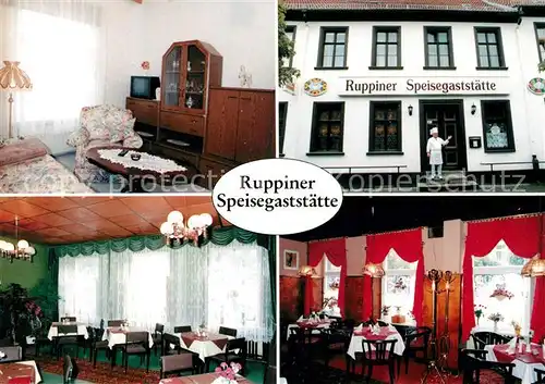 AK / Ansichtskarte Neuruppin Ruppiner Speisegaststaette Zimmer Gastraeume Kat. Neuruppin