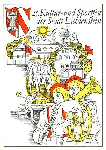 AK / Ansichtskarte Lichtenstein Hohenstein Ernstthal Kultur und Sportfest Plakat Kat. Hohenstein Ernstthal