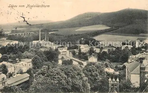 AK / Ansichtskarte Loebau Sachsen mit Nicolaikirchturm Kat. Loebau