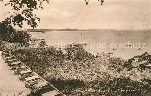 AK / Ansichtskarte Kiel Blick von Hotel Bellevue auf die Foerde Kat. Kiel