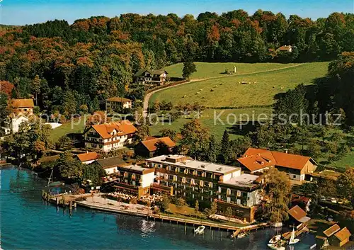 AK / Ansichtskarte Berg Starnberg Dorint Seehotel Leoni Fliegeraufnahme Kat. Berg