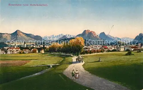 AK / Ansichtskarte Rosenheim Bayern Blick vom Hofbraeukeller Kat. Rosenheim