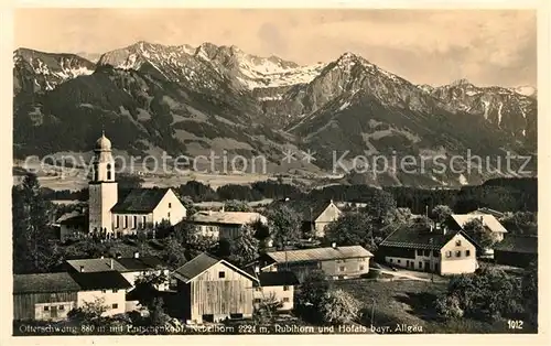 AK / Ansichtskarte Ofterschwang mit Entschenkopf Nebelhorn Rubihorn und Hoefats Kat. Ofterschwang