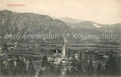 AK / Ansichtskarte Kiefersfelden Panorama Kirche Kat. Kiefersfelden