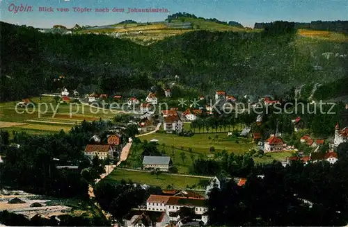 AK / Ansichtskarte Oybin Blick vom Toepfer zum Johannisstein Kat. Kurort Oybin