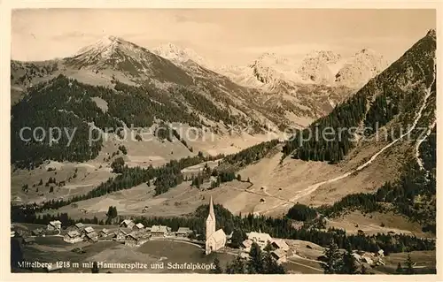 AK / Ansichtskarte Mittelberg Kleinwalsertal Hammerspitze und Schafalpkoepfe Kat. Oesterreich