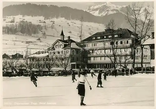 AK / Ansichtskarte Unterwasser Toggenburg Eisbahn Hotel Sternen Kat. Unterwasser