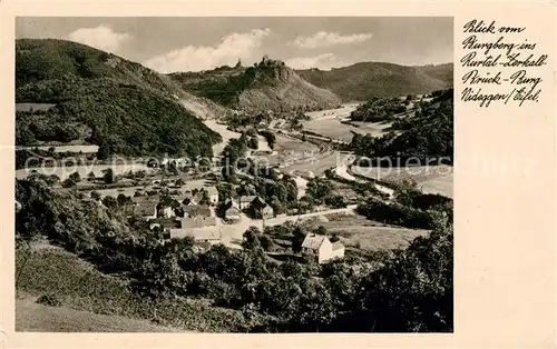 AK / Ansichtskarte Nideggen Eifel Blick vom Burgberg ins Rurtal Zerkall Brueck Kat. Nideggen