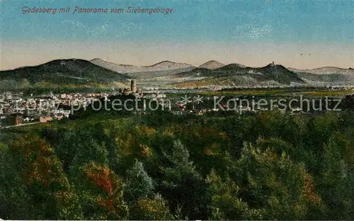 AK / Ansichtskarte Godesberg Bad Panorama vom Siebengebirge Kat. Bonn