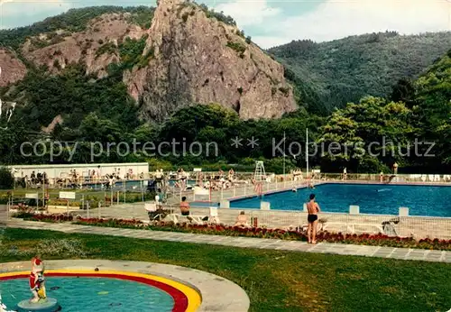 AK / Ansichtskarte Bad Muenster Stein Ebernburg Thermalschwimmbad Rheingrafenstein Kat. Bad Muenster am Stein Ebernburg