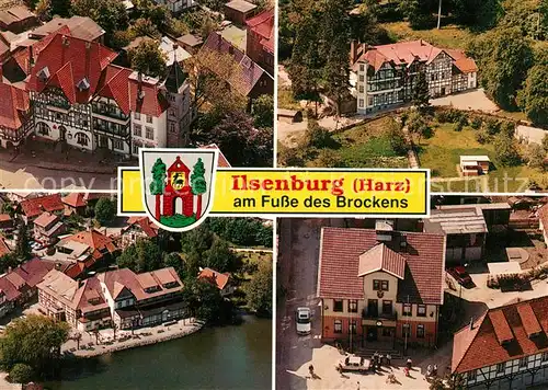 AK / Ansichtskarte Ilsenburg Harz Stadtmitte Waldhoehe Hotel Zur den roten Forellen Kat. Ilsenburg Harz