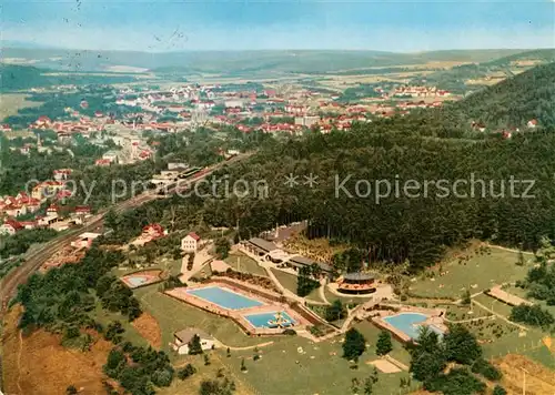 AK / Ansichtskarte Bad Kissingen Fliegeraufnahme Terrassen Schwimmbad  Kat. Bad Kissingen