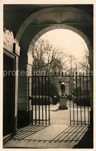 Duesseldorf Hofgarten Hirschskulptur Denkmal Kat. Duesseldorf