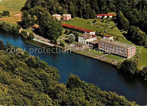 AK / Ansichtskarte Hirzenhain Wetteraukreis Sanatorium Hillersbach Fliegeraufnahme 