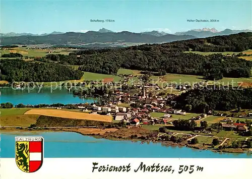 Mattsee Salzburg Schafberg Dachstein Fliegeraufnahme Kat. Mattsee