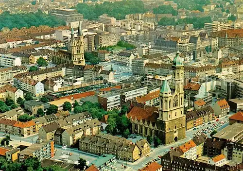 AK / Ansichtskarte Braunschweig Fliegeraufnahme St. Andreas Kirche St. Katharinen Kirche Theater Kat. Braunschweig