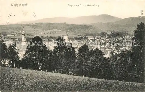 AK / Ansichtskarte Deggendorf Donau Blick vom Geiersberg Kat. Deggendorf