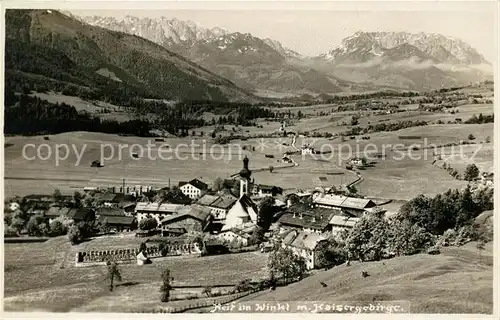 AK / Ansichtskarte Reit Winkl mit Kaisergebirge Kat. Reit im Winkl