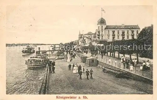 Koenigswinter Rhein Promenade Anlegestelle Kat. Koenigswinter