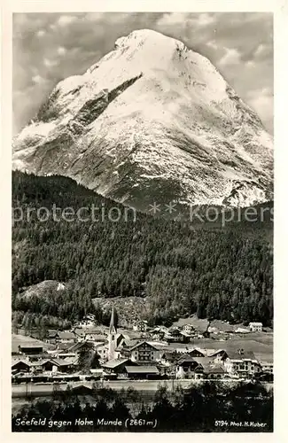 Seefeld Tirol mit Hohe Munde Kat. Seefeld in Tirol