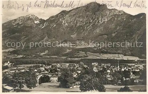 Bad Reichenhall Panorama mit Zwiesel und Hochstaufen Kat. Bad Reichenhall