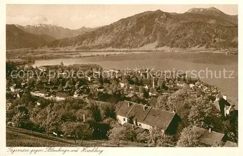 Tegernsee mit Blauberge und Hirschberg Kat. Tegernsee