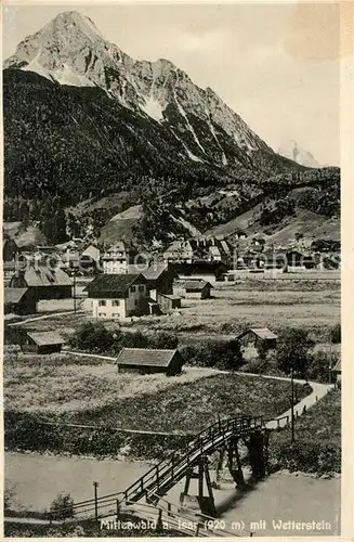 Mittenwald Bayern mit Wetterstein Kat. Mittenwald