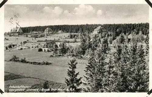 Zinnwald Georgenfeld Panorama Hoehenluftkurort Kat. Altenberg