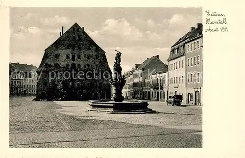 Zittau Marstall erbaut 1511 Brunnen Kat. Zittau