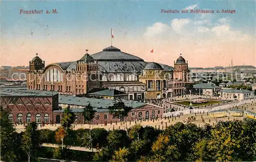 Frankfurt Main Festhalle mit Messhaeusern und Anlagen Kat. Frankfurt am Main