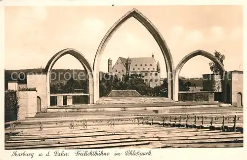 Marburg Lahn Freilichtbuehne im Schlosspark Kat. Marburg