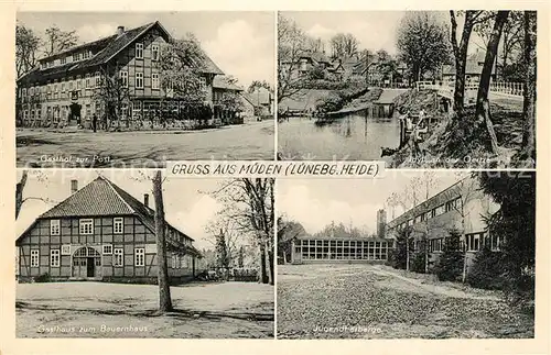 AK / Ansichtskarte Mueden Aller Gasthaus zur Post  Gasthaus zum Bauernhaus Jugendherberge Kat. Mueden (Aller)