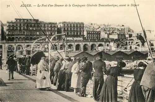 AK / Ansichtskarte Alger Algerien Pont d`un Steamer