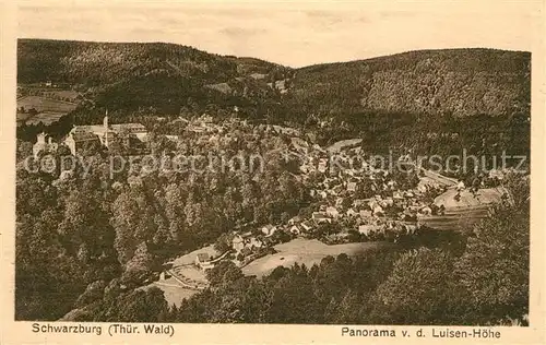 AK / Ansichtskarte Schwarzburg Thueringer Wald Panorama von der Luisen Hoehe Kat. Schwarzburg